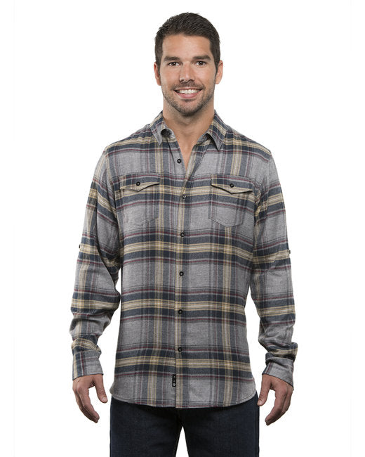 B8210 Burnside Men's Plaid Flannel Shirt