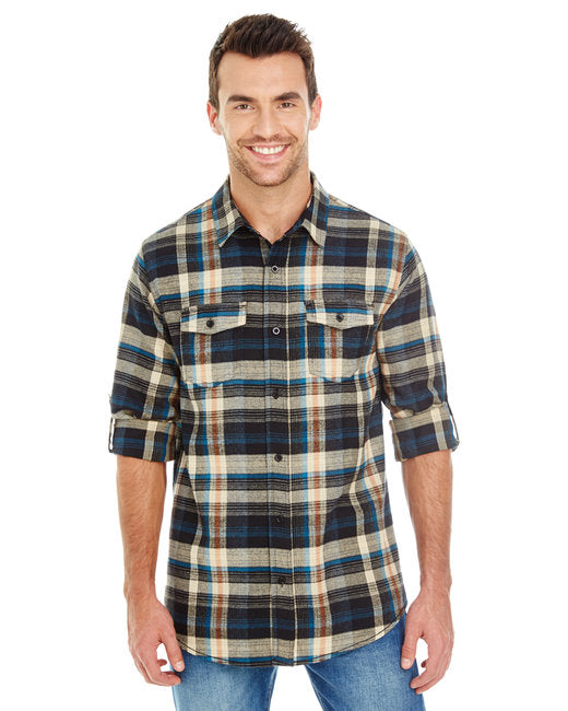 B8210 Burnside Men's Plaid Flannel Shirt