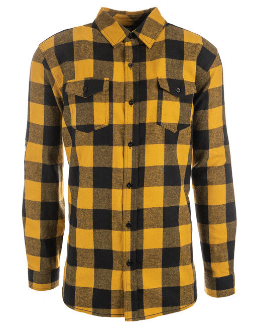 B8210 Burnside Men's Plaid Flannel Shirt