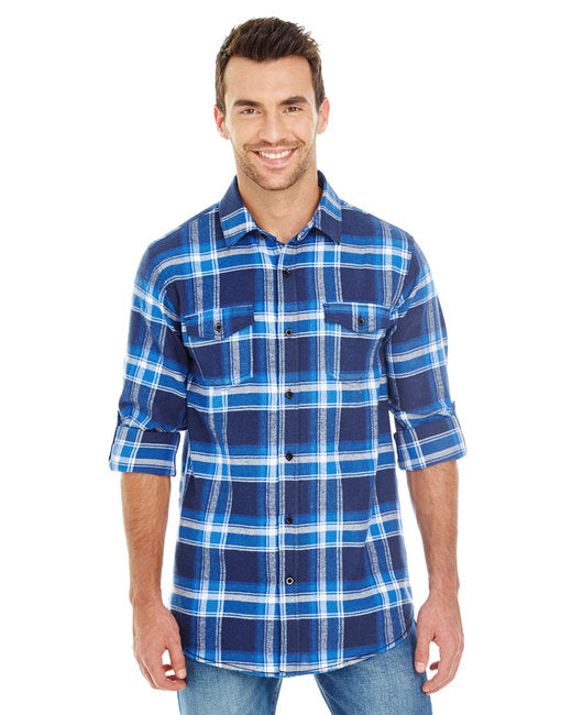 B8210 Burnside Men's Plaid Flannel Shirt