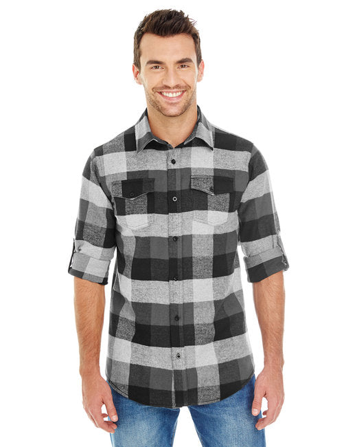 B8210 Burnside Men's Plaid Flannel Shirt