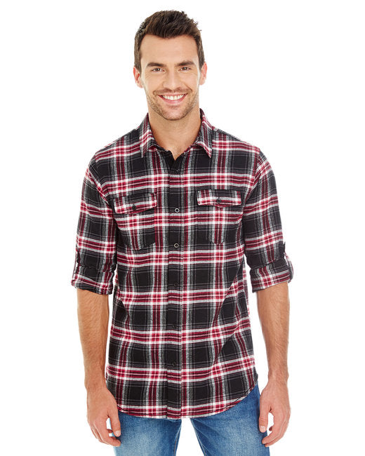 B8210 Burnside Men's Plaid Flannel Shirt