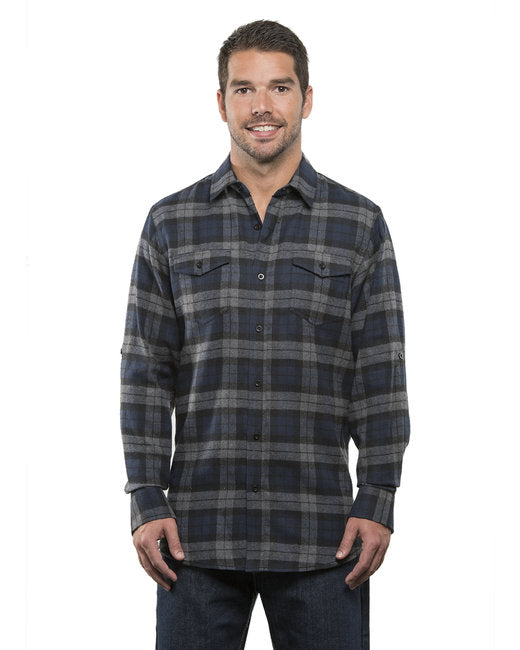 B8210 Burnside Men's Plaid Flannel Shirt