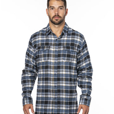 B8210 Burnside Men's Plaid Flannel Shirt