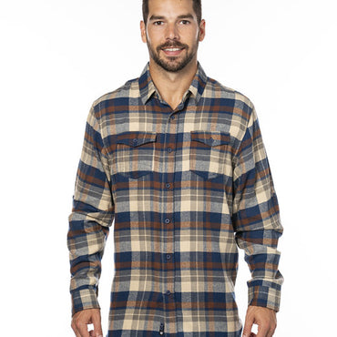 B8210 Burnside Men's Plaid Flannel Shirt