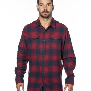 B8210 Burnside Men's Plaid Flannel Shirt