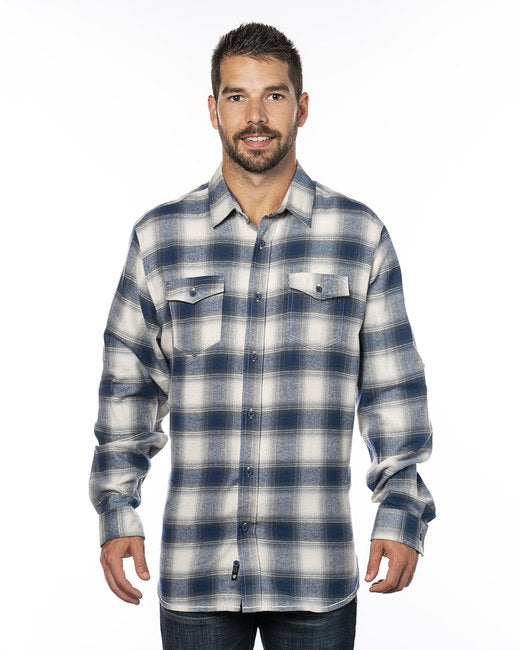 B8210 Burnside Men's Plaid Flannel Shirt