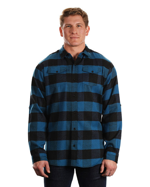 B8210 Burnside Men's Plaid Flannel Shirt