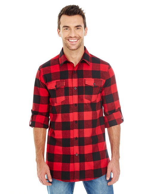 B8210 Burnside Men's Plaid Flannel Shirt