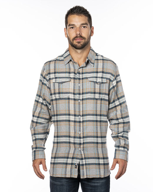 B8210 Burnside Men's Plaid Flannel Shirt