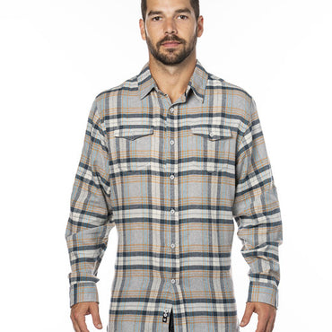 B8210 Burnside Men's Plaid Flannel Shirt