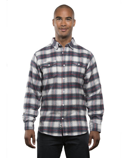 B8210 Burnside Men's Plaid Flannel Shirt