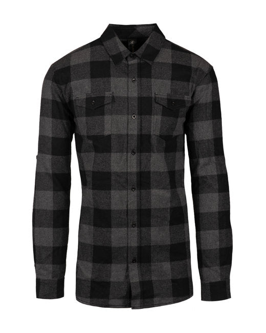 B8210 Burnside Men's Plaid Flannel Shirt