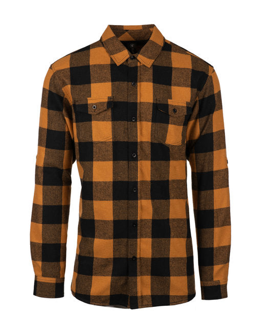 B8210 Burnside Men's Plaid Flannel Shirt