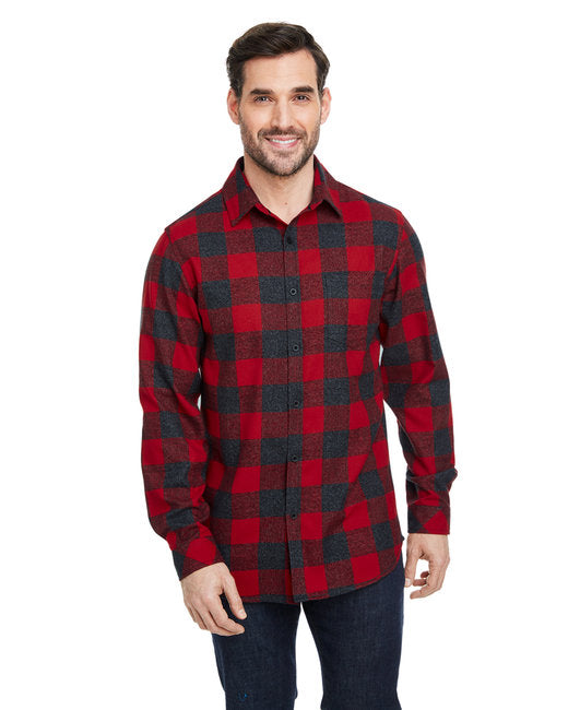 B8212 Burnside Woven Plaid Flannel With Biased Pocket