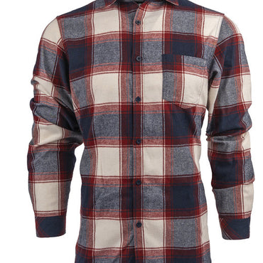 B8212 Burnside Woven Plaid Flannel With Biased Pocket