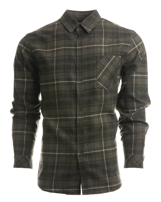 B8212 Burnside Woven Plaid Flannel With Biased Pocket