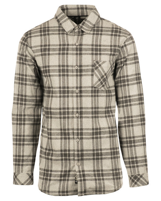 B8212 Burnside Woven Plaid Flannel With Biased Pocket