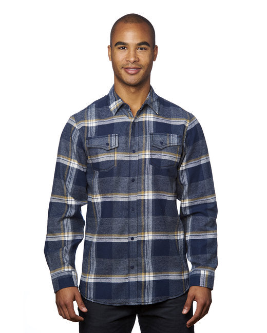 B8219 Burnside Men's Snap-Front Flannel Shirt