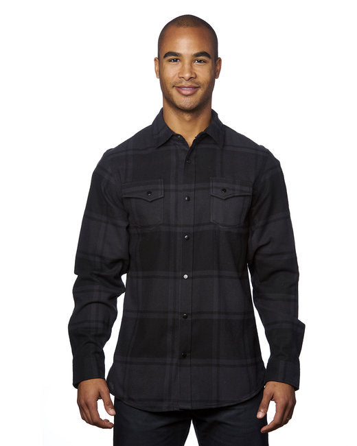 B8219 Burnside Men's Snap-Front Flannel Shirt