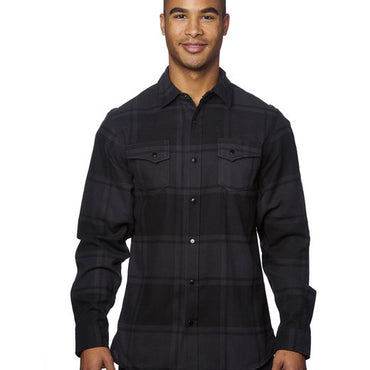 B8219 Burnside Men's Snap-Front Flannel Shirt