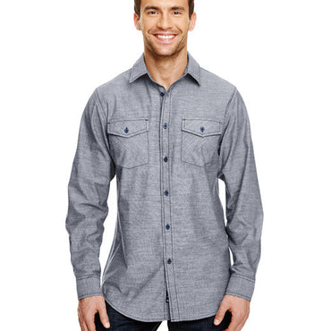 B8255 Burnside Mens Chambray Woven Shirt