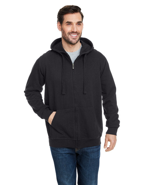 B8615 Burnside Men's French Terry Full-Zip Hooded Sweatshirt