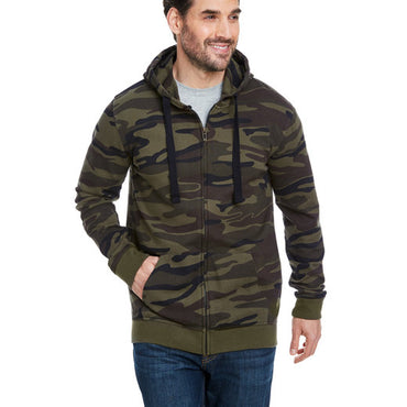 B8615 Burnside Men's French Terry Full-Zip Hooded Sweatshirt