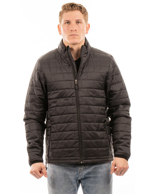 B8713 Burnside Adult Box Quilted Puffer Jacket