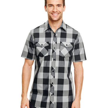 B9203 Burnside Mens Buffalo Plaid Woven Shirt