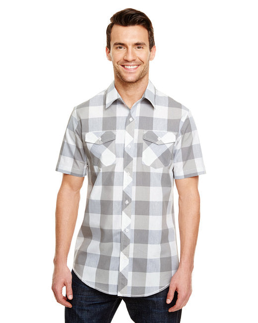 B9203 Burnside Mens Buffalo Plaid Woven Shirt