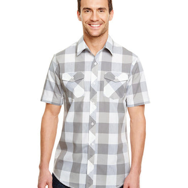 B9203 Burnside Mens Buffalo Plaid Woven Shirt