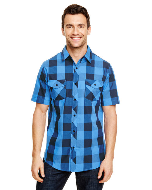 B9203 Burnside Mens Buffalo Plaid Woven Shirt