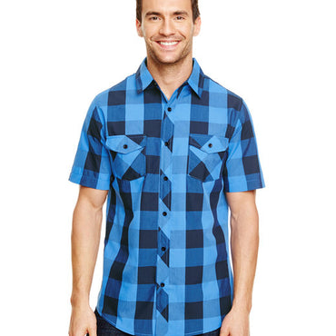 B9203 Burnside Mens Buffalo Plaid Woven Shirt