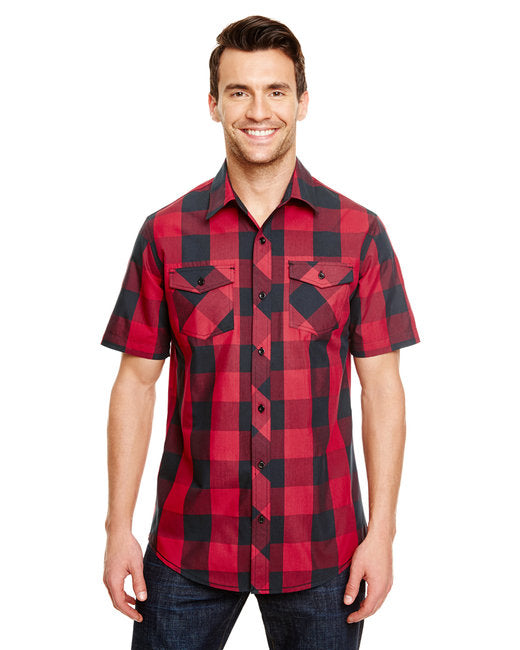 B9203 Burnside Mens Buffalo Plaid Woven Shirt