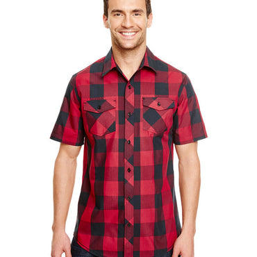 B9203 Burnside Mens Buffalo Plaid Woven Shirt