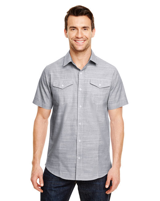 B9247 Burnside Men's Textured Woven Shirt