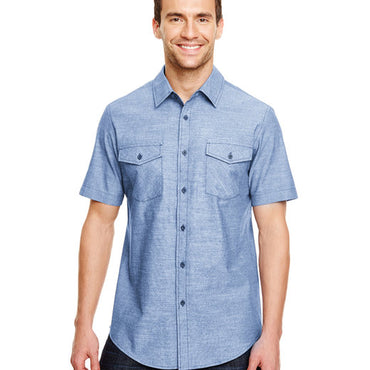 B9255 Burnside Mens Chambray Woven Shirt