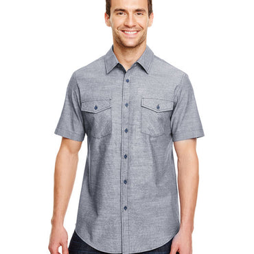 B9255 Burnside Mens Chambray Woven Shirt