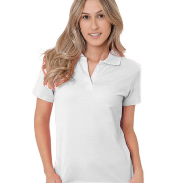 BA1050 Bayside Junior's 6.2 oz., 100% Cotton V-Neck Polo