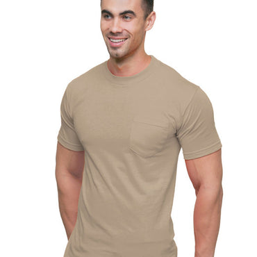 BA3015 Bayside Unisex Union-Made 6.1 oz.Cotton Pocket T-Shirt