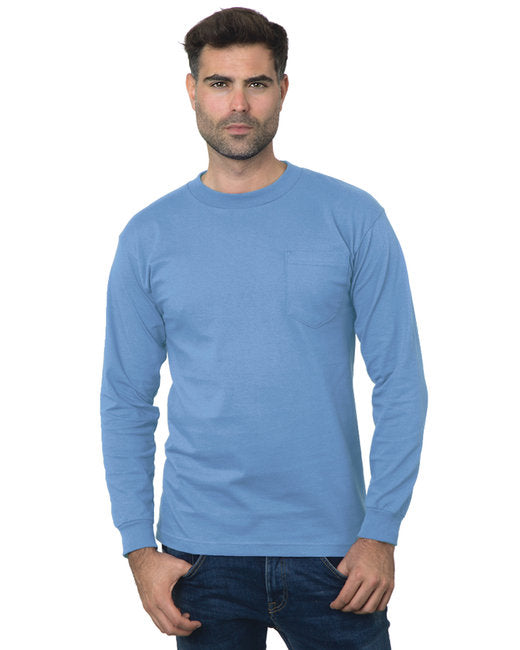 BA3055 Bayside Unisex Union-Made Long-Sleeve Pocket Crew T-Shirt