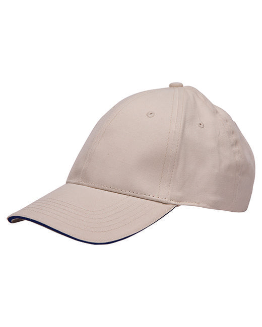 BA3617 Bayside 100% Washed Cotton Unstructured Sandwich Cap