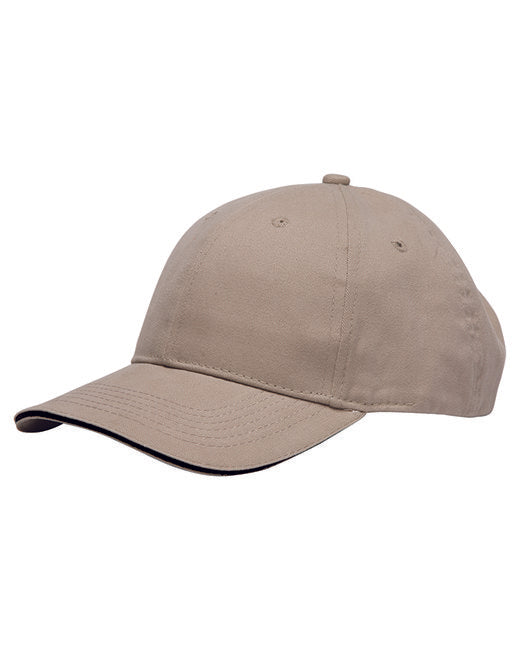 BA3617 Bayside 100% Washed Cotton Unstructured Sandwich Cap