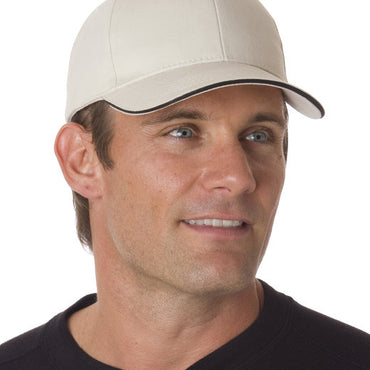 BA3621 Bayside 100% Brushed Cotton Twill Structured Sandwich Cap