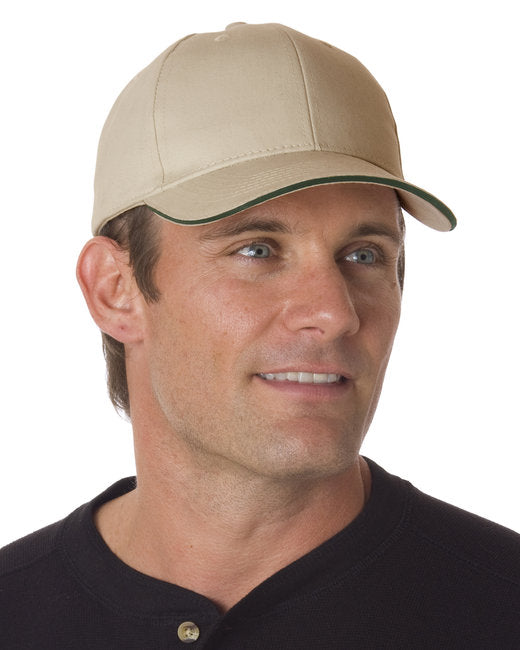 BA3621 Bayside 100% Brushed Cotton Twill Structured Sandwich Cap