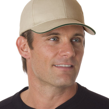 BA3621 Bayside 100% Brushed Cotton Twill Structured Sandwich Cap