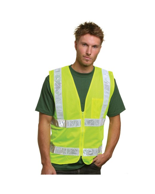 BA3785 Bayside Mesh Safety Vest - Lime