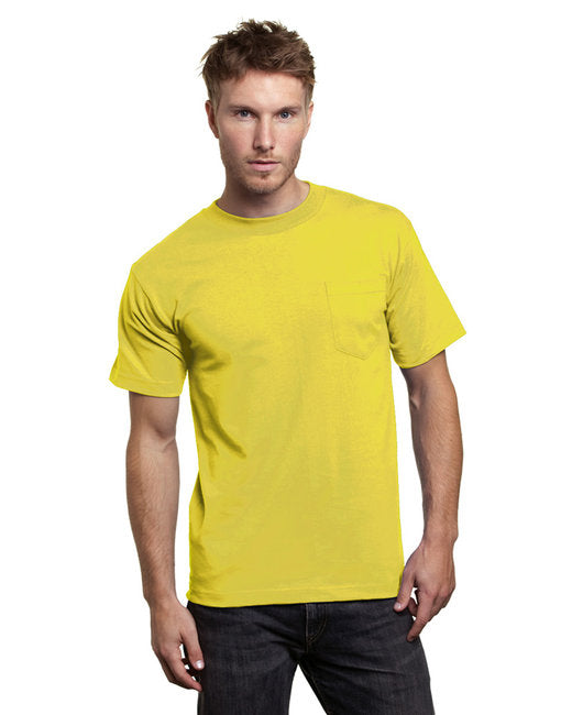 BA7100 Bayside Adult 6.1 oz., 100% Cotton Pocket T-Shirt