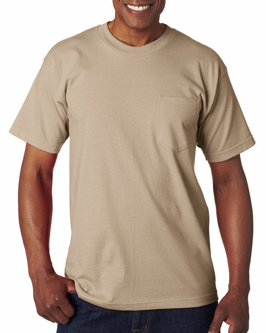 BA7100 Bayside Adult 6.1 oz., 100% Cotton Pocket T-Shirt